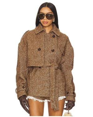 YUHAN WANG Herringbone Coat - Brown