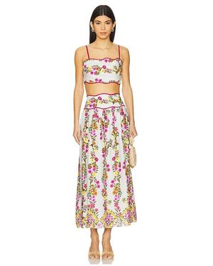 Saylor Tashi Midi Dress - White