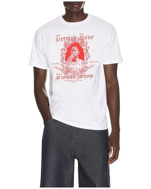Full Court Press Rose Flower Shop Tee - White