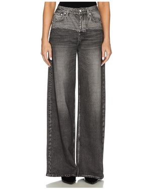 Rag & Bone Lange Weite Hose Miramar Sofie - Schwarz
