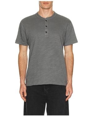 Rag & Bone Classic Flame Henley En Color Gris Talla (También En M, S, Xl/1X)