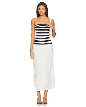 Onia Crochet Knit Poplin Maxi Dress - White