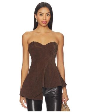 AMUR Bustier-Top Mit Schã–Sschen Augusta - Braun