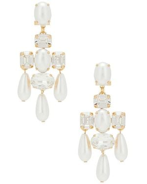 Anton Heunis Omega Clasp Chandelier Earrings - White