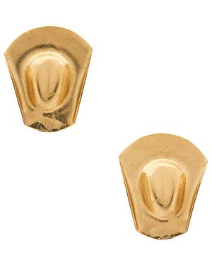 Galley Los Angeles Pendientes De Tachuela Cowgirl En Color Oro Metálico Talla - Blanco