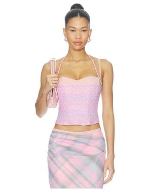 Tiger Mist Caline Ruched Corset Top - Multicolor