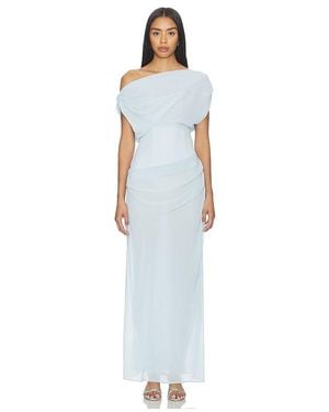 SOVERE Ada Off Shoulder Dress - Blue