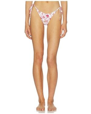 Seafolly Summer Chintz Tie Side Rio Bikini Bottom - White