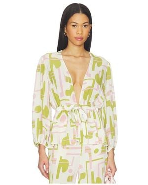 Adriana Degreas Balearic Voluminous Sleeves Blouse - Multicolour