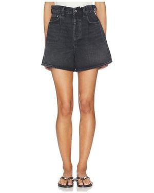 Agolde Lyonne Cinched Waist Shorts - Black
