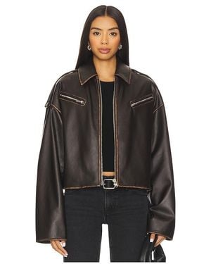 Lovers + Friends Esther Faux Leather Jacket - Black