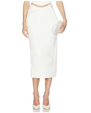 Camila Coelho Lotta Midi Skirt - White