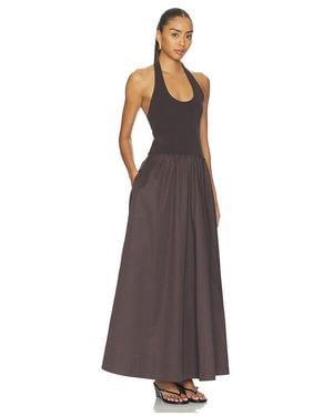 St. Agni Halter Gathered Dress - Brown