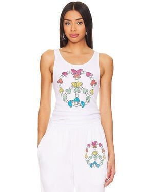 Lauren Moshi Esmerelda Mushroom Peace Tank - White