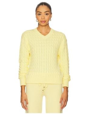 Frankie's Bikinis Prince Cable Knit Jumper - Yellow