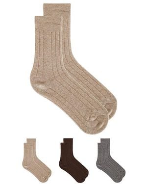Stems 3 Pack Lux Merino Socks - Natural