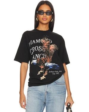 Diamond Cross Ranch Wing Span T-Shirt - Black