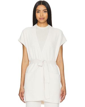 Barefoot Dreams Cozychic Ultra Lite Waist Tie Vest - White