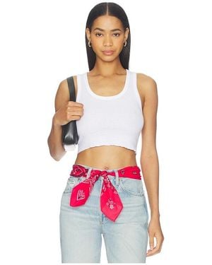 RE/DONE Cropped 60S Tank - White