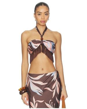 Rococo Sand Fringe Top - Brown