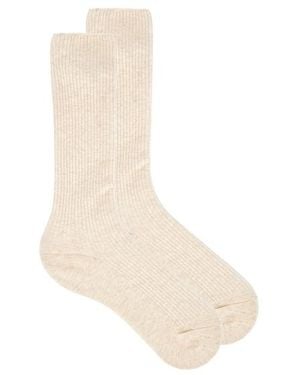 ÉTERNE Classic Rib Socks - White