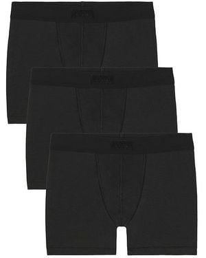 Skims Cotton 3 Boxer Brief 3-Pack - Black