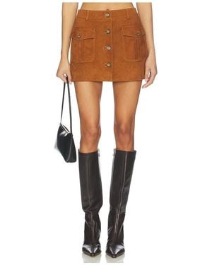 THE GARMENT Suede Mini Skirt - Natural