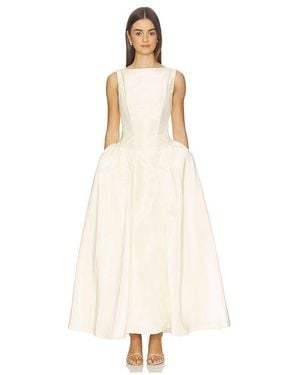 Kate Barton Clarissa Liquid Midi Dress - White
