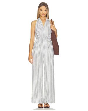 Hevron Vivi Jumpsuit Yarn Dyed En Color Verde Salvia Talla (También En 2, 4, 6) - Blanco