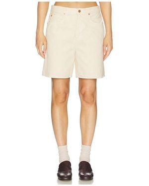 SLVRLAKE Denim Square Short - White