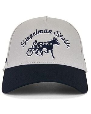 Siegelman Stable Embroidered Five Panel Hat - Blue
