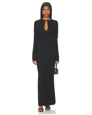 The Line By K Abbi Keyhole Jersey Maxi Dress - Black