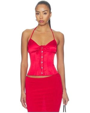GUIZIO Marini Corset Top - Red