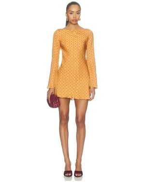 Hemant & Nandita Biased Mini Dress - Yellow
