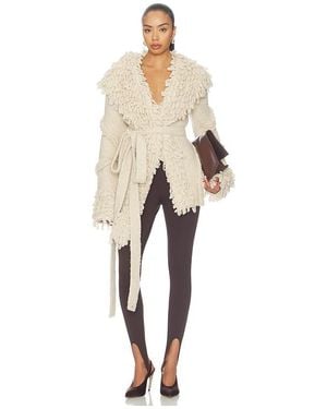 The Attico Wrap Blouson Jacket - Natural