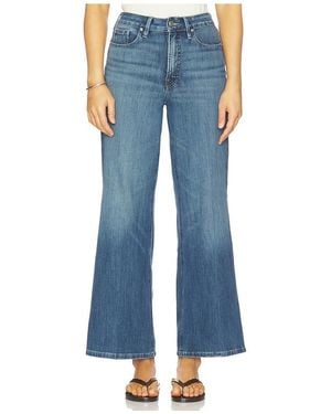 GOOD AMERICAN Soft Tech Good Waist Palazzo Ankle Jeans - Blue
