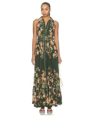Hemant & Nandita X Revolve X Revolve Halter Neck Maxi Dress With Buckle Belt - White