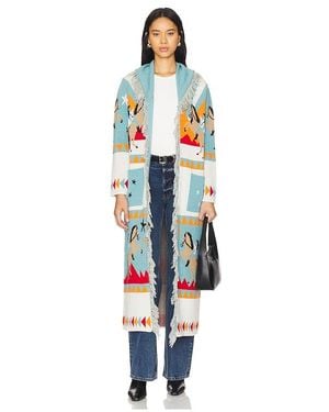 Hayley Menzies Langer Cardigan Mit Gürtel - Blau