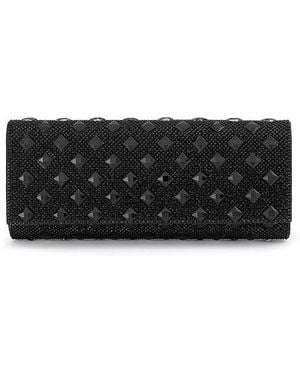 OLGA BERG Bridget Crystal Clutch - Black