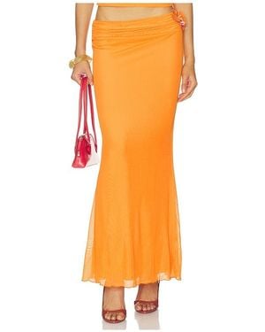 MORE TO COME Yanisha Maxi Skirt - Orange