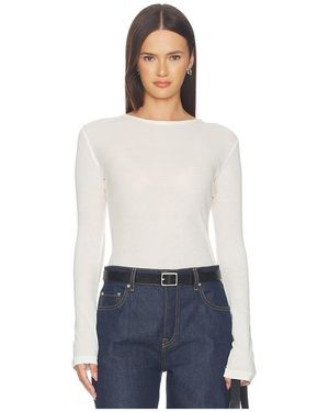 GRLFRND Sheer Crew Neck Tee - White