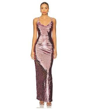 L'Agence Karma Sequin Maxi Dress - Purple