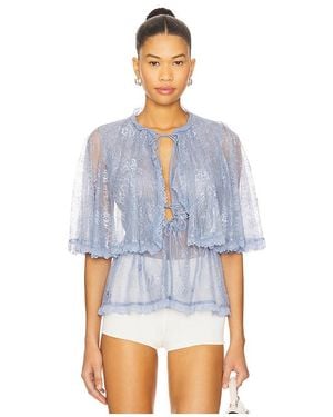 AKNVAS Top Manga Corta Leah En Color Azul Talla (También En 6, 8)