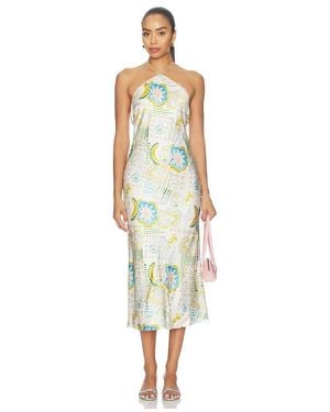 For Love & Lemons ROBE MI-LONGUE TIDE POOL en OIvory - Blanc