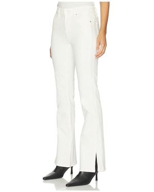 PAIGE High Rise Laurel Canyon Forward Panel Vent Bootcut Jeans - White