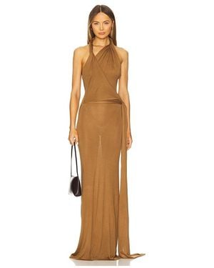 AYA MUSE Halter Maxi Dress - Natural
