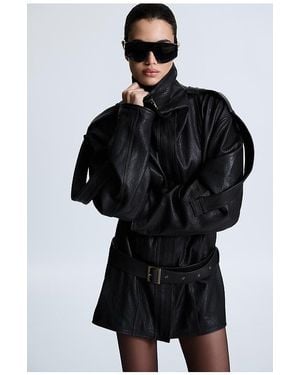 REVOLVE LOS ANGELES Rouen Leather Jacket - Black