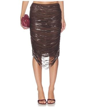 Nii HAI Long Lazer Skirt - Brown