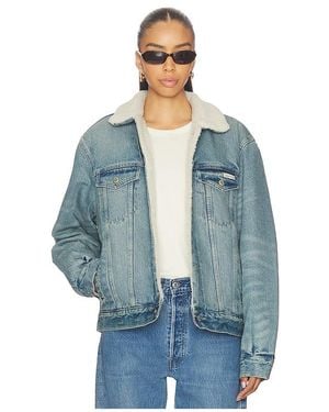 Calvin Klein Sherpa Trucker Jacket - Blue