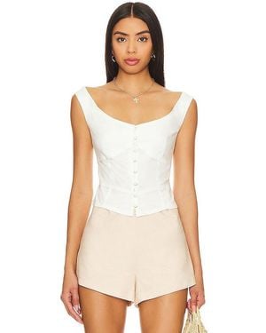 Free People Sally Solid Corset Top - White